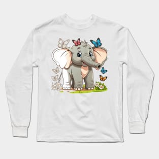 Lovely Elephant Long Sleeve T-Shirt